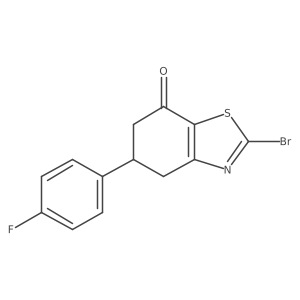 2-Bromo-5-(4-fluorophenyl)-5,6-dihydrobenzo[d]thiazol-7(4H)-one结构式