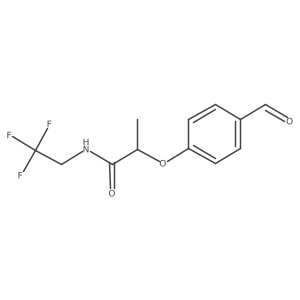 2-(4-formylphenoxy)-N-(2,2,2-trifluoroethyl)propanamide结构式