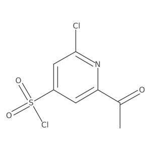 2-Acetyl-6-chloropyridine-4-sulfonyl chloride结构式