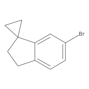 6'-Bromo-2',3'-dihydrospiro[cyclopropane-1,1'-indene]结构式