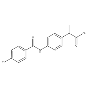 2-(6-(4-Chlorobenzamido)pyridin-3-yl)propanoic acid Structure