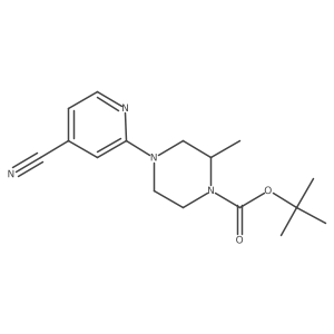 tert-Butyl 4-(4-cyanopyridin-2-yl)-2-methylpiperazine-1-carboxylate Structure