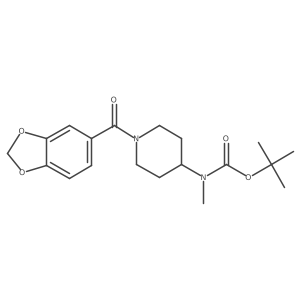 Tert-butyl (1-(benzo[d][1,3]dioxole-5-carbonyl)piperidin-4-yl)(methyl)carbamate Structure