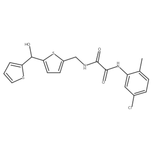 N1-(5-chloro-2-methylphenyl)-N2-((5-(hydroxy(thiophen-2-yl)methyl)thiophen-2-yl)methyl)oxalamide结构式