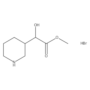 Methyl 2-hydroxy-2-(piperidin-3-yl)acetate hydrobromide结构式