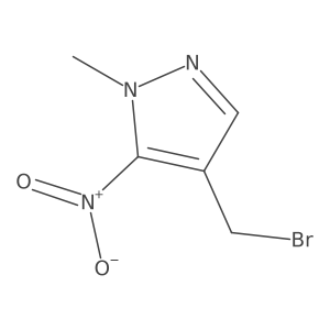 4-(Bromomethyl)-1-methyl-5-nitro-1h-pyrazole结构式