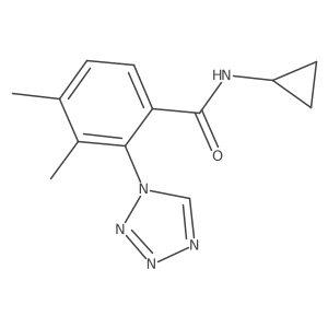N~1~-cyclopropyl-3,4-dimethyl-2-(1H-1,2,3,4-tetraazol-1-yl)benzamide Structure