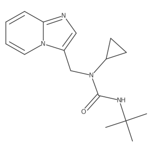 3-(Tert-butyl)-1-cyclopropyl-1-(imidazo[1,2-a]pyridin-3-ylmethyl)urea结构式