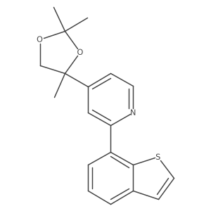 2-Benzo[b]thien-7-yl-4-(2,2,4-trimethyl-1,3-dioxolan-4-yl)pyridine Structure