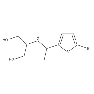 2-{[1-(5-Bromothiophen-2-yl)ethyl]amino}propane-1,3-diol结构式