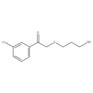 1-(3-Chlorophenyl)-2-[(3-hydroxypropyl)sulfanyl]ethan-1-one结构式