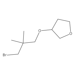 3-(3-Bromo-2,2-dimethylpropoxy)tetrahydrofuran结构式