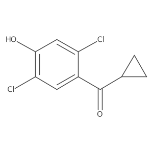 2,5-Dichloro-4-cyclopropanecarbonylphenol结构式