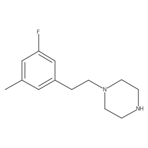 1-[2-(3-Fluoro-5-methylphenyl)ethyl]piperazine结构式
