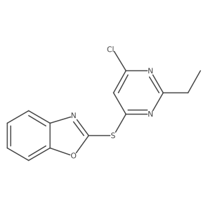 Benzoxazole, 2-[(6-chloro-2-ethyl-4-pyrimidinyl)thio]- Structure