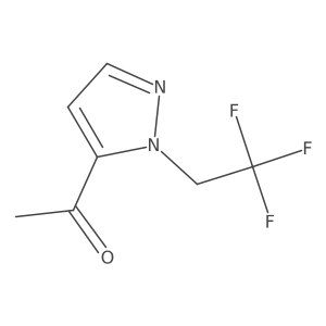 1-(1-(2,2,2-Trifluoroethyl)-1H-pyrazol-5-yl)ethan-1-one结构式