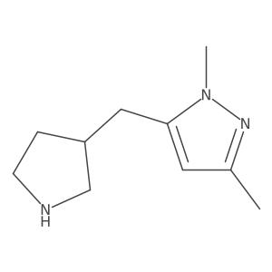 1,3-dimethyl-5-[(pyrrolidin-3-yl)methyl]-1H-pyrazole Structure
