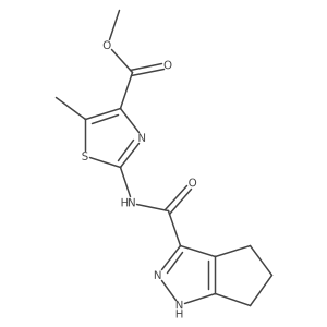 Methyl 5-methyl-2-[(2,4,5,6-tetrahydrocyclopenta[c]pyrazol-3-ylcarbonyl)amino]-1,3-thiazole-4-carboxylate Structure