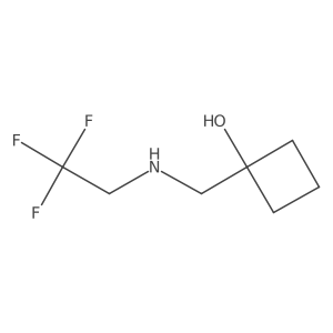 1-{[(2,2,2-Trifluoroethyl)amino]methyl}cyclobutan-1-ol结构式