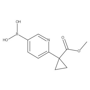 (6-(1-(Methoxycarbonyl)cyclopropyl)pyridin-3-yl)boronic acid Structure