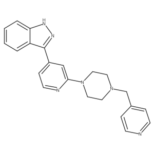 3-[2-[4-(4-Pyridinylmethyl)-1-piperazinyl]-4-pyridinyl]-1H-indazole Structure