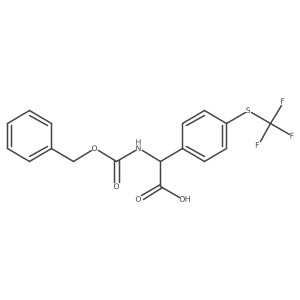 2-{[(Benzyloxy)carbonyl]amino}-2-{4-[(trifluoromethyl)sulfanyl]phenyl}acetic acid结构式