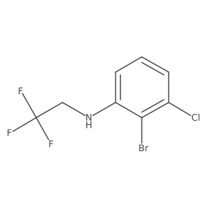 2-bromo-3-chloro-N-(2,2,2-trifluoroethyl)aniline结构式