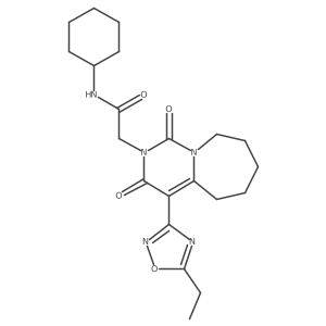 N-cyclohexyl-2-[4-(5-ethyl-1,2,4-oxadiazol-3-yl)-1,3-dioxo-3,5,6,7,8,9-hexahydropyrimido[1,6-a]azepin-2(1H)-yl]acetamide Structure