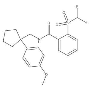 2-((difluoromethyl)sulfonyl)-N-((1-(4-methoxyphenyl)cyclopentyl)methyl)benzamide Structure