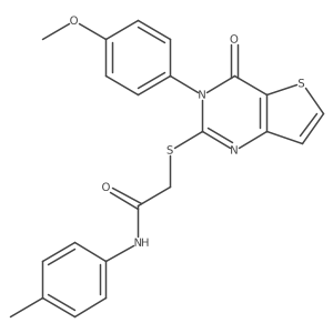 2-((3-(4-methoxyphenyl)-4-oxo-3,4-dihydrothieno[3,2-d]pyrimidin-2-yl)thio)-N-(p-tolyl)acetamide Structure