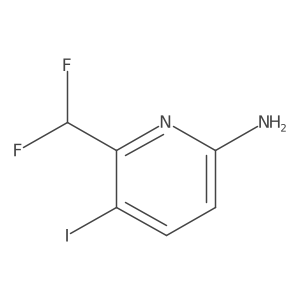 6-(Difluoromethyl)-5-iodopyridin-2-amine结构式