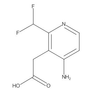2-(4-Amino-2-(difluoromethyl)pyridin-3-yl)acetic acid结构式