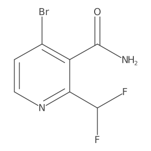 4-Bromo-2-(difluoromethyl)pyridine-3-carboxamide结构式