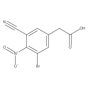 3-Bromo-5-cyano-4-nitrophenylacetic acid Structure