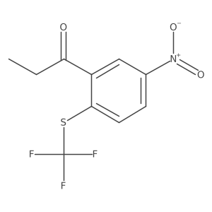1-(5-Nitro-2-(trifluoromethylthio)phenyl)propan-1-one Structure