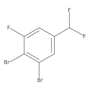 3,4-Dibromo-5-fluorobenzodifluoride结构式