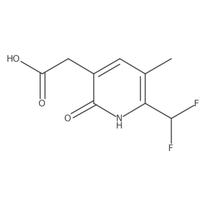 2-(Difluoromethyl)-6-hydroxy-3-methylpyridine-5-acetic acid Structure