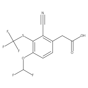 2-(2-Cyano-4-(difluoromethoxy)-3-((trifluoromethyl)thio)phenyl)acetic acid Structure