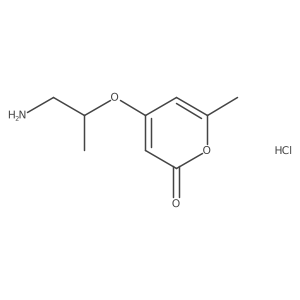 4-((1-aminopropan-2-yl)oxy)-6-methyl-2H-pyran-2-one hydrochloride Structure