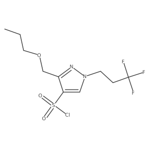 3-(propoxymethyl)-1-(3,3,3-trifluoropropyl)-1H-pyrazole-4-sulfonyl chloride结构式