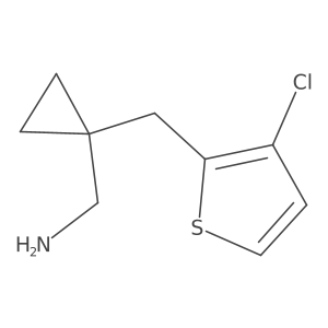 {1-[(3-Chlorothiophen-2-yl)methyl]cyclopropyl}methanamine结构式
