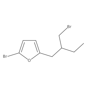 2-Bromo-5-[2-(bromomethyl)butyl]furan结构式