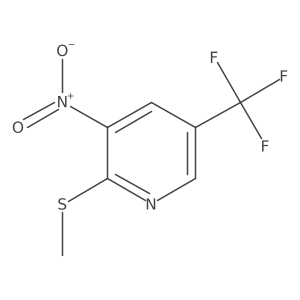 2-(Methylsulfanyl)-3-nitro-5-(trifluoromethyl)pyridine结构式