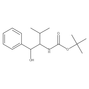 tert-Butyl ((1R,2S)-1-hydroxy-3-methyl-1-phenylbutan-2-yl)carbamate Structure