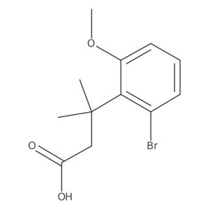 3-(2-Bromo-6-methoxyphenyl)-3-methylbutanoic acid Structure
