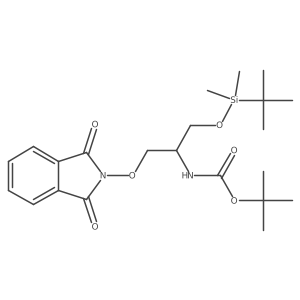 (S)-tert-Butyl (1-((tert-butyldimethylsilyl)oxy)-3-((1,3-dioxoisoindolin-2-yl)oxy)propan-2-yl)carbamate Structure