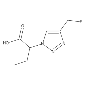 2-(4-(Fluoromethyl)-1H-1,2,3-triazol-1-yl)butanoic acid Structure