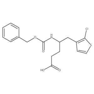 4-{[(Benzyloxy)carbonyl]amino}-5-(2-chlorothiophen-3-yl)pentanoic acid结构式