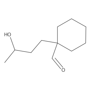 1-(3-Hydroxybutyl)cyclohexane-1-carbaldehyde Structure