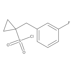 1-[(3-Fluorophenyl)methyl]cyclopropane-1-sulfonyl chloride结构式